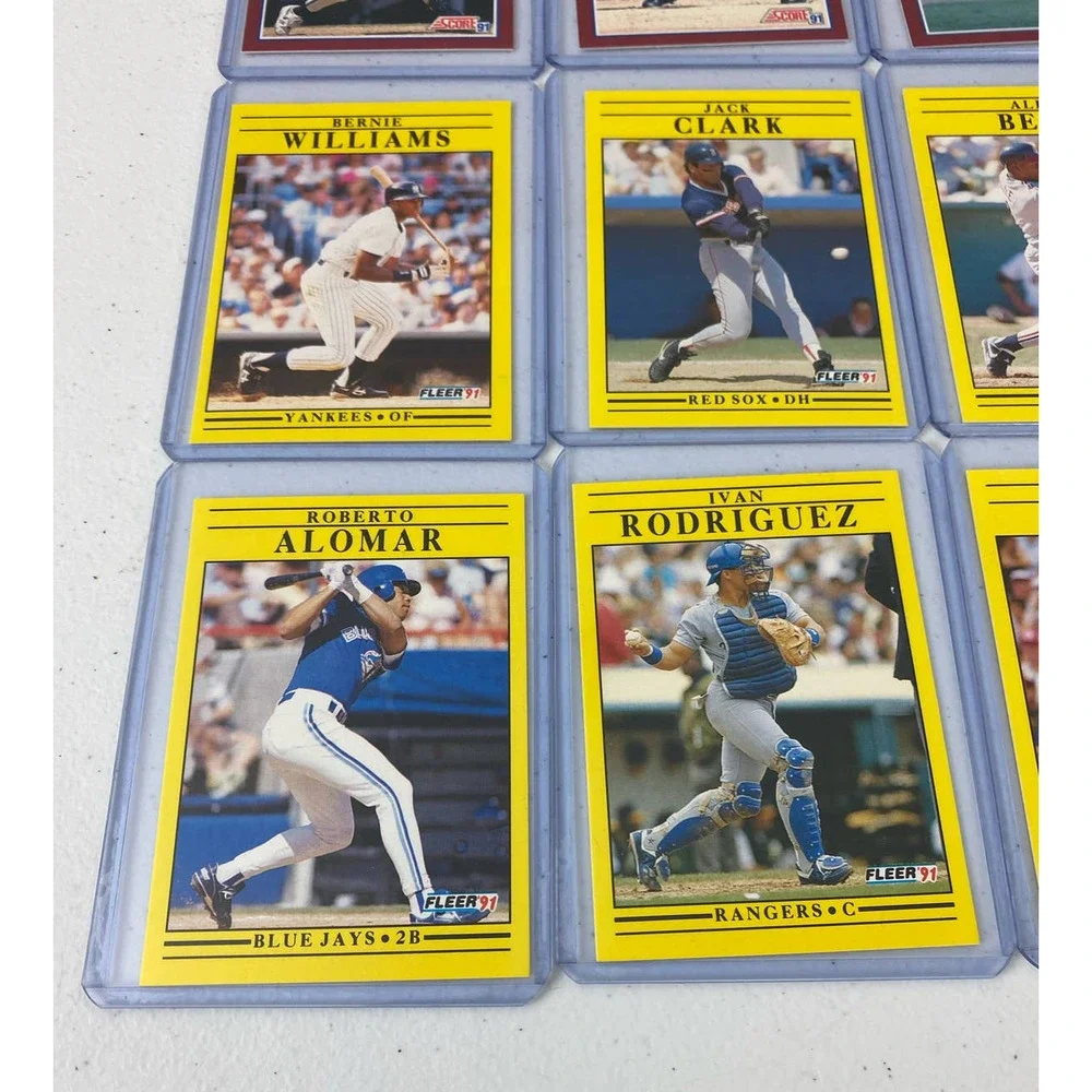 VTG Lot Bundle of 14 1991 Score and Fleer MLB collectible baseball trading cards